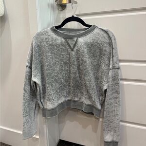 Pacsun Gray Cropped Sweatshirt